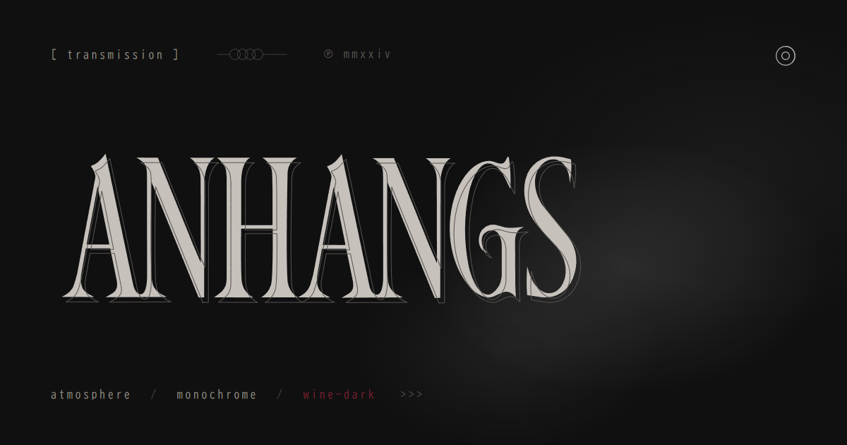 ANHANGS 様のキービジュアル